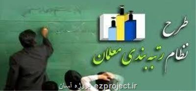 مصوبه نظام رتبه بندی معلمان ابلاغ گردید