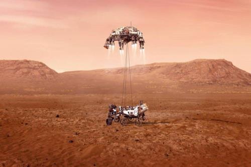 كاوشگر استقامت در آستانه فرود بر سطح مریخ